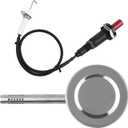 Gas Burner and Igniter Kit for Masterbuilt 30 inch Propane Smoker, 9005100011 Burner and 990060328 Push Button Ignitor Kit Replacement Parts for MB20051311, MB20052318, 20050613, 20050311, 20050212