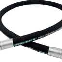 Autovo 26711-12-12-RW Hydraulic Hose Swivel Assembly 3/4 Hydraulic Hose with Female JIC X Female JIC, 36IN, 3118 psi, Black