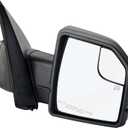 Side View Mirror Replacement Fit for Ford F-150 2015-2017.Power Heated.Manual Folding.Turn Signal Light.Passenger Side Door Mirror.without Puddle Lights,6 pins