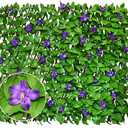 Expandable Privacy Screen with Artificial Flower for Balcony Patio Fence Greenery Privacy Fence Outdoor Purple Flowers 1pcs