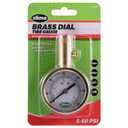 Slime 20459 Tire Pressure Gauge, Dial, Analogue, Brass Tire Gauge (5-60 psi) (No Size)
