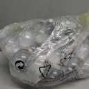 32 Pack Christmas Plastic Snow Globes Kit Includes 32 Clear Snow Globe, 64 Mini Xmas Trees, 32 Christmas fillable Ornaments, 1 Sticker with Glitter for DIY Crafts Home Winter Decor