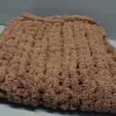 L'AGRATY Chunky Knit Blanket Throw - Soft Chunky Throw Blanket 30x40 inches: 100% Hand Kintted Chenile Crochet Throw Blanket for Couch - Large Cable Knit Chunky Blanket for Home Decor(Brown)