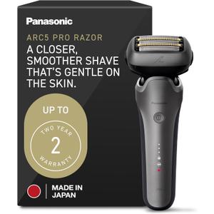 Panasonic ARC5 PRO Electric Razor for Men, Wet/Dry 5-Blade Foil Shaver for Thick Beard & Stubble, 20D Flexible Head, Enhanced Beard Sensor, Pop-Up Trimmer ES-L550WS