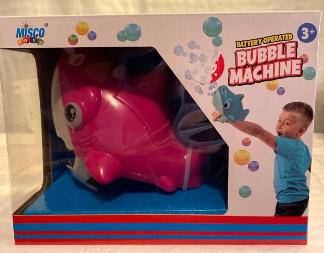 MISCO TOYS SHARK HANDHELD BUBBLE MACHINE ~ NEW