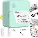 Rotema Label Maker Machine with Tape  Bluetooth Thermal Label Printer, Label Maker Machine,Mini Sticker Maker for Home, Office, School & Small Business, Includes 2 Rolls of Label Paper (mint green)