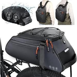 Insulated Rear Bike Rack Bag with Rain Cover