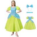Bvxmsel Evil Stepsisters Costume Drizella Anastasia Cosplay Dress Halloween Princess Costume for Adult Women M