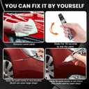 Pearl Red Touch Up Paint for Cars, Color Accurate Auto Paint, Professional Automotive Scratch Repair, Lasting Auto Scratch Remover, Quick Drying, Easy to Use, Safe and Non-toxic