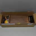 Floating Shelves Rustic Wood Wall Mounted Shelf Practical Metal Fence Design Ideal for Bedroom, Bathroom, Kitchen Set of 3(Brown)