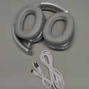 RORSOU C6 Active Noise Cancelling Headphones, Wireless Over Ear Bluetooth Headphones, 60H Playtime, Lightweight Folding Deep Bass Comfort Fit Ear Cups Headset with Mic for iPad/Travel/PC/Home Silver