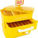 Nostalgia Oscar Mayer Diner-Style Hot Dog Steamer and Bun Warmer, 8 Hot Dog and 4 Bun Capacity, Steam Bratwursts, Sausages, Vegetables, Fish, Dumplings, Yellow