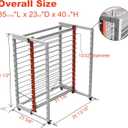 Drying Painting Rack for Cabinet Doors – 13-Tier Metal Panel Stand with Locking Wheels and Adjustable Depth, Medium
