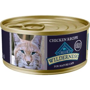 Blue Buffalo Wilderness High-Protein Grain-Free Wet Food for Adult Cats 7+, Chicken Recipe, 5.5-oz., 24-Count (11 Ounce (Pack of 12) (BBD 2026 APR 25)