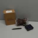 Vigdur 54FT Solar String Lights Outdoor, 150 Count Brown Wire Mini Fairy Lights, Solar Powered String Lights for Garden Patio Holiday Party Outdoor Indoor Decoration, Brown