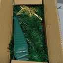 3FT Green Christmas Tree Tinsel with 50 Warm White & Multi Color Fariy Light 3D Star 15 Ball Ornament, 12 Light Modes Timer Battery Operated Small Artificial Full Xmas Tree Table Indoor Holiday Decor