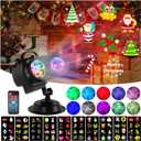 HAKUTA Christmas Projector Lights,HD Wave Ocean Effect LED Projector with 10 HD Slides (3D Ocean Wave +Patterns) and Remote Control for Christmas, Halloween, Thanksgiving