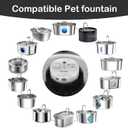 Cat Water Fountain Pump, Pet Water Fountain Replacement Pump SMA-800 Submersible Motor for Stainless Steel Indoor Cat Fountain Pump Replacement(Bottom Pumping)