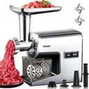 Sinyder Electric Meat Grinder,3000W Max Heavy Duty Stainless Steel Meat Mincer with 2 Blades,3 Grinding Plates,Sausage Stuffer Tubes & Kubbe Kit for Home & Kitchen Using