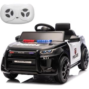 PeakPursuit 12V 4.5Ah Kids Electric Police Car Ride on with Remote Control, Medium