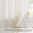 NICETOWN Natural Linen Door Curtains 72 inch Length 1 Panel, 30"W x 72"L