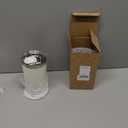 SILICANICE 20oz Vacuum Insulated Tumbler - Double Wall Stainless Steel Coffee Mug with Removable Slider Lid, BPA Free, Car Cup Holder Compatible - Gym/Office/Travel/Home - Cream