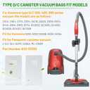 Type Q/C HEPA Canister Vacuum Bags 53292 for Kenmore Canister Vacuum Cleaners 600 400 200 700 800 Series,Indoor Canister Vacuum Bag, Replace Models 5055, 50558, 53291, 53292,BC4002 BC4026 Dust Bags