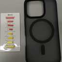 TORRAS for iPhone 16 Pro Case Translucent Matte Black | Compatible with MagSafe, Military Grade Drop Protection, Stronger Magnetic, Shockproof Airbag, Camera Control, Color Buttons, Slim Anti-Scratch