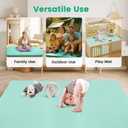 Inaya Baby Play Mat Vegan Leather 50x50, Waterproof - Wipeable, Soft and Thick Foam Cushioned Floor Mat for Babies and Toddlers, Ideal for Crawling, Tummy Time, Playpen & Diaper Change, Stylish Green