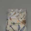 SearchI Stretch Dining Chair Seat Covers Set of 4, Soft Washable Seat Covers for Dining Chairs, Dining Room Seat Cover Protector (Rear-Covered, Orange Flowers)