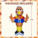 8ft Football Thanksgiving lnflatable Turkey Outdoor Decorations Blow Up Yard Turkey with Built-in LEDs for Yard//Garden/Lawn Decor