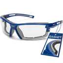 Safety Glasses ANSI Z87+ with Removable Foam Gasket, Clear Lens, Anti-Fog, Scratch-Resistant, UV400 Wraparound Protective Eyewear for Work, Construction & DIY