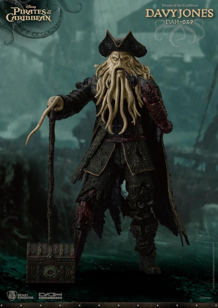 Beast Kingdom Pirates of The Caribbean: at Worlds End Davy Jones DAH-029 Dynamic 8ction Heroes Action Figure, Multicolor
