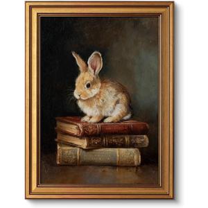 VIYYIEA Framed Easter Wall art, Bunny Pictures, 12L x 16W