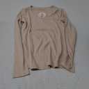 ANRABESS Long Sleeve Shirts for Women V Neck Ribbed Knit Fitted Fall Basic Tshirts Going Out Tops 2025 Casual Trendy Clothes, S