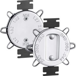 2 Pieces Spark Plug Gap Gauge Tool Spark Plug Gauge Measuring Tool Metric Standard Inches Gapper for Motorcycles
