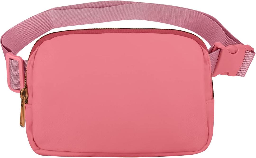 VOROLO Fanny Pack For Women And Men Crossbody Bag Belt Bag with Adjustable Strap Graduation Gifts Deep Pink