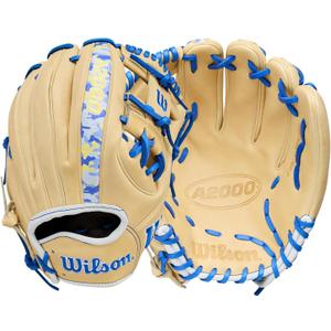 Wilson Winter 2025 A2000 Baseball Gloves (Infield - 11.75", Blonde/Royal/Yellow)
