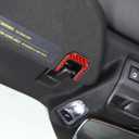 Car Makeup Vanity Mirror Visor Decorative Cover Trim for Chevrolet Corvette C8 Z06 2020-2025 Soft Carbon Fiber (Red Carbon Fiber)