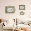Vintage Gold Framed Christian Wall Art, Praise God From Whom All Blessings Flow Bible Verse Canvas Prints, Sage Green Scripture Painting Religious Wall Decor for Living Room Bedroom 16x24 Inch
