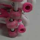 Nattork Girls Roller Skates for Kids, 4 Size Adjustable Rainbow Quad Skates with All Light Up Wheels - Best Birthday Gift for Outdoor Sports, S