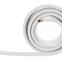 VEVOR 100ft Mini Split Line Set, 1/4” & 1/2” OD AC Copper Tubing Pipe, 3/8 White PE Thickened Insulated Coil with Flared Nuts, Strapping Tapes, for Mini Split Air Conditioner HVAC or Heat Pump System