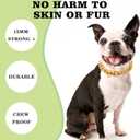 18K Gold Plated Stainless Steel Dog Collar with Safety Lock 15MM Heavy-Duty Cuban Link for Small, Medium & Large Dogs for Extra Small Dog with 8inch Dog's Neck