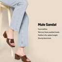 Essentials Women's Platform Mule Sandals, Brown Faux Crocodile, 7.5