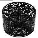 360 Degree Rotate Pen Holder for Desk Mesh Desk Pen Organizer Pencil Holder Large Capacity Accessories & Workspace Organizers for School,Home (Black bird lace pattern, No hook)