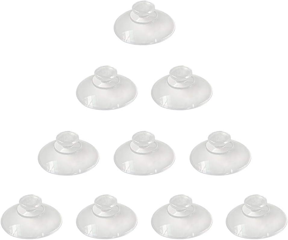 20mm 10 Pieces Mini Suction Cups Clear Without Hooks Without Holes, PVC Plastic Sucker Pads for Festival Decoration Wall Glass Home Car
