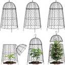 DFJFIFF Chicken Wire Plant Covers,20×12.6in Large Size Rust-Proof Plant Cages for Outdoor Plants, Flip-top Design for Easy Assembly, Rugged, Plants Protectors from Animals, 6-Pcs