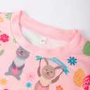 Little Girls Sweatshirts Cotton Long Sleeve Crewneck Pullover Toddler Kids Winter Warm Shirt Sweater Tops 2t-8t (Pink)