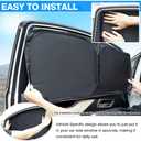 T TGBROS Windshield Sun Shade for Jeep Wrangler JK 2007-2018 Car Window Shades Thicken UV Block and Blackout Privacy Foldable Sunshades 7PCS Accessories Keep Cool Sun Visor Covers