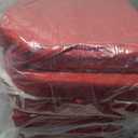 Downluxe Indoor Chair Cushions for Dining Chairs, Soft and Comfortable Textured Foam Kitchen Chair Pads with Ties and Non-Slip Backing, 16" x 16" x 2", Red, 6 Pack